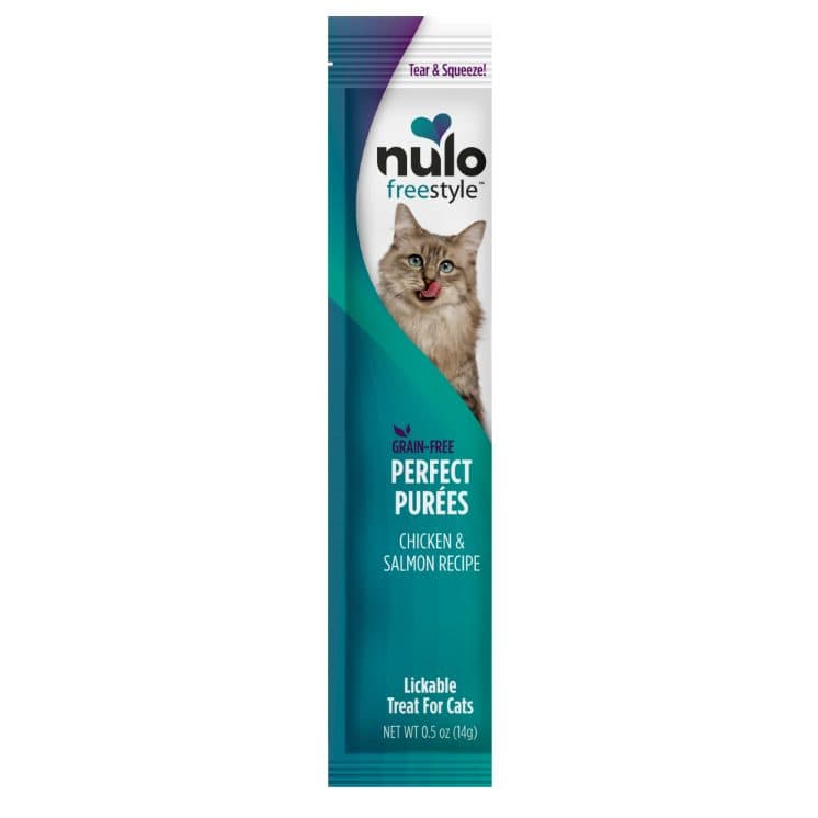Nulo FreeStyle Perfect Purees 無穀物唧唧肉泥貓小食 – 雞肉及三文魚配方(14g)